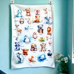 Whimsical_Animal_Alphabet_Velvet_Kids_Tapestry._Nursery_Wall_Decor_children-room-animal-tapestry-2