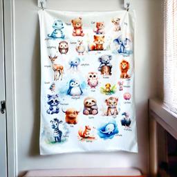 Whimsical_Animal_Alphabet_Velvet_Kids_Tapestry._Nursery_Wall_Decor_children-room-animal-tapestry-3