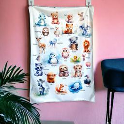 Whimsical_Animal_Alphabet_Velvet_Kids_Tapestry._Nursery_Wall_Decor_children-room-animal-tapestry-4