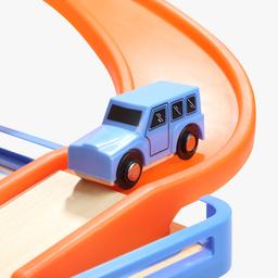 Topbright 多層停車場套裝 木製車庫軌道玩具