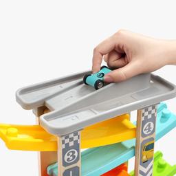 Topbright 木製賽車斜坡道 幼兒軌道車玩具