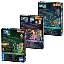 Thames &amp; Kosmos EXIT 兒童遊戲三件組合 - EXIT: Kids - 謎語叢林 | EXIT: Kids - 怪獸鎮謎語 | EXIT: Kids - 午夜鬼怪派對