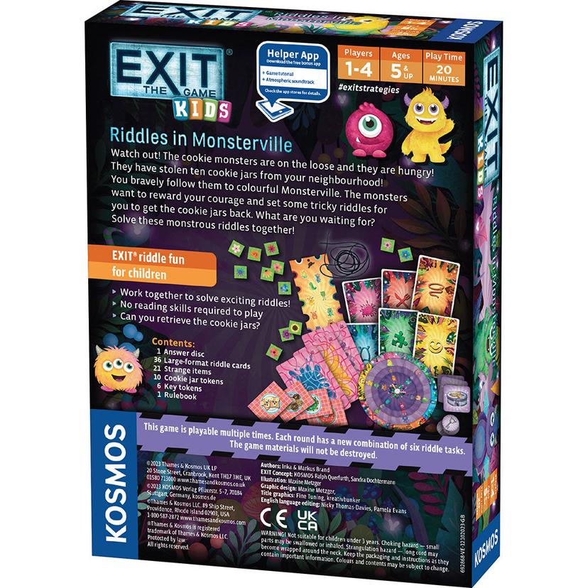 Thames &amp; Kosmos EXIT: The Game - Kids 兒童密室逃脫 - 怪獸鎮謎題
