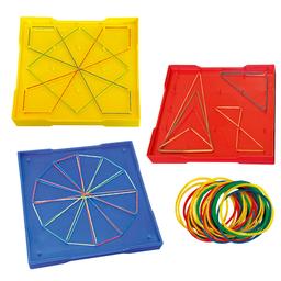Thames &amp; Kosmos Kids First Math：大型雙面幾何釘板套裝