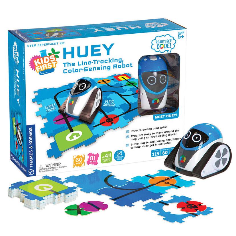 Thames &amp; Kosmos Kids First Huey：循線追蹤、顏色感應機械人