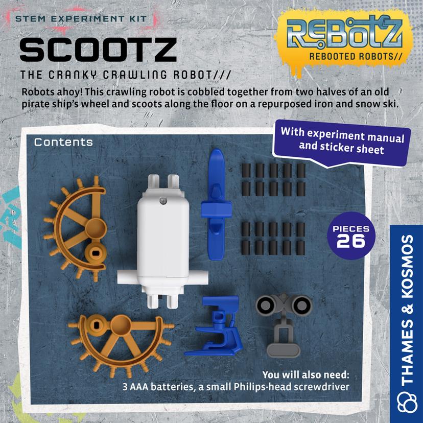 Thames &amp; Kosmos ReBotz 四件裝組合：Scootz、Pogo、Knox 及 Halfpipe