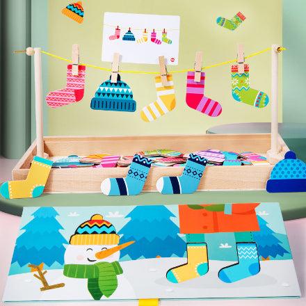 Wooden_snowman's_clothes_hanging_Sequence_&_Logic_educational_game_wooden-snow-man-clothes-hanging-game-6