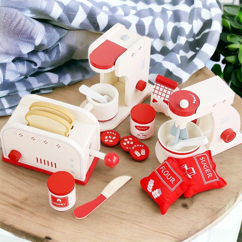 Wooden_Red_Kitchen_Set._Toaster,_Coffee_Maker_and_Mixer_red-wooden-kitchen-toys