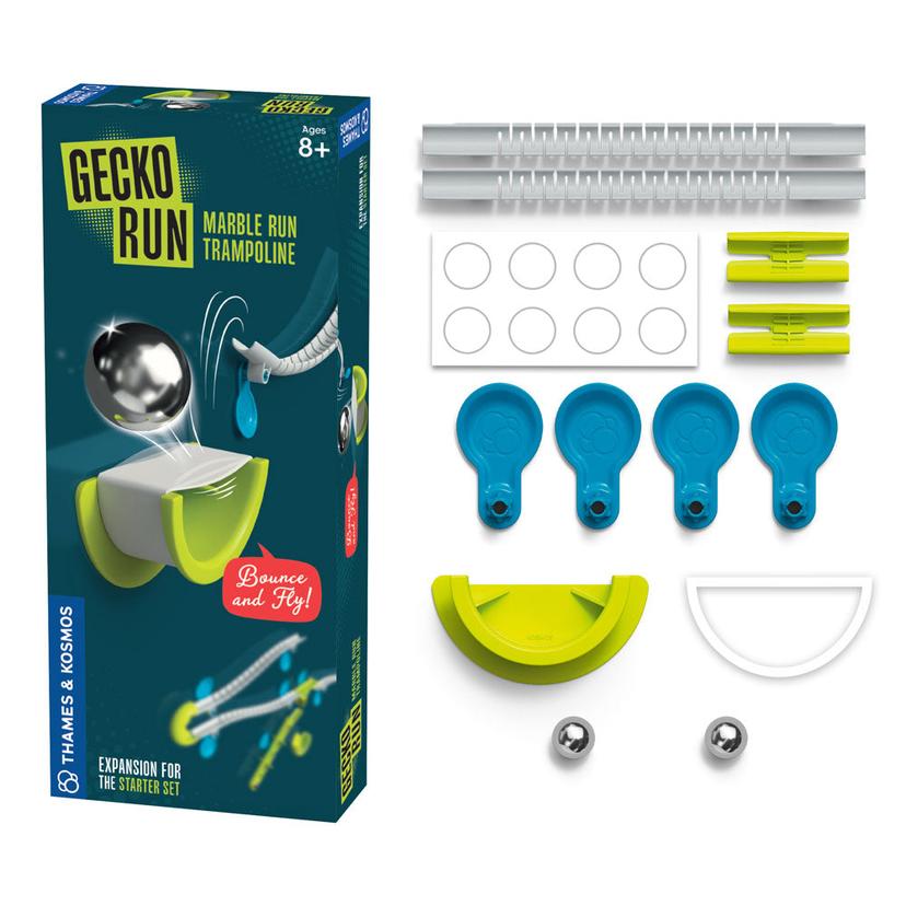 Thames & Kosmos Gecko Run:波子軌道六件組合:入門套裝 | 連發發射器 | Flex-Corner 擴充包 | Twister | Loop | 彈床擴充包
