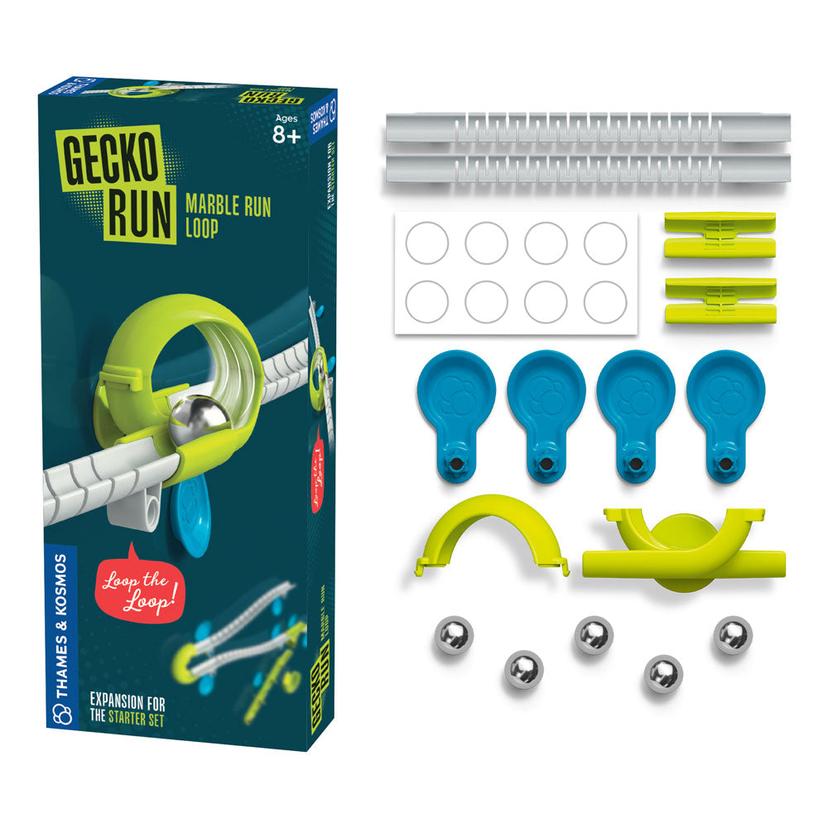 Thames & Kosmos Gecko Run:波子軌道六件組合:入門套裝 | 連發發射器 | Flex-Corner 擴充包 | Twister | Loop | 彈床擴充包