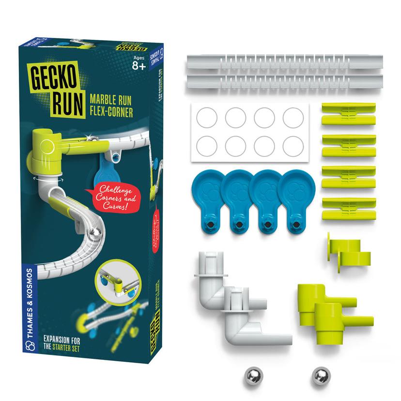 Thames & Kosmos Gecko Run:波子軌道六件組合:入門套裝 | 連發發射器 | Flex-Corner 擴充包 | Twister | Loop | 彈床擴充包